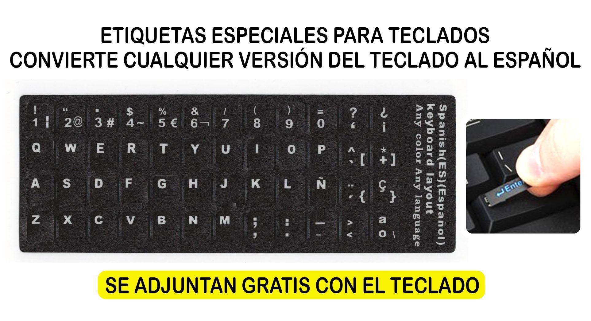 Stick stickers keyboard Spanish spanish pegatinas de teclado en español  Dell HP