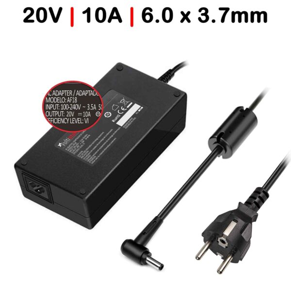 Carregador Portátil ASUS 20V 10A 200W 6.0x3.7mm - Compatível ADP-200JB D, ROG Strix G15, TUF Gaming F15