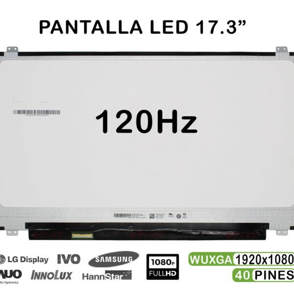 ECRÃ LED DE 17.3" PARA PORTATIL B173HAN01.4 120HZ RECONDICIONADO