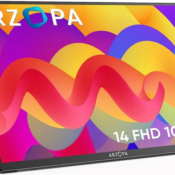 Monitor Portátil ARZOPA A1 GAMUT SLIM 14" FHD IPS HDMI USB-C para PC, Mac, Consolas e Smartphones
