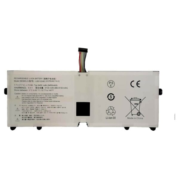 Bateria LG Gram 2018 LBS1224E 7.7V 72Wh 9450mAh - Compatível 13Z980 14Z980 15Z980