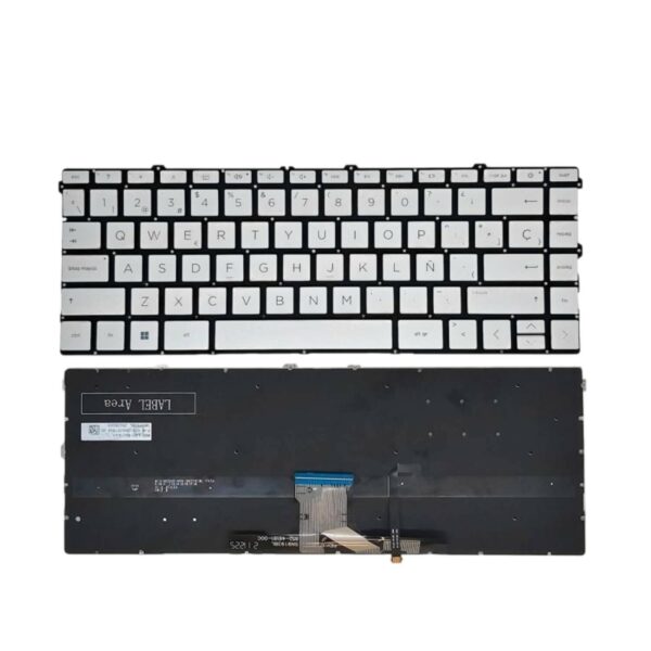 Teclado Portátil HP Pavilion X360 14-DW Prata Retroiluminado Espanhol L96530-071