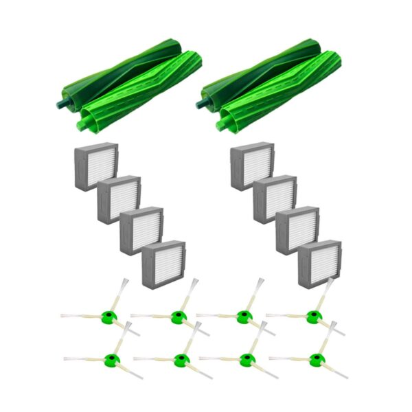 Kit Completo de Peças de Reposição para Aspirador Robot iRobot Roomba - E5 E6 I7 I8 - Escovas HEPA Filtros