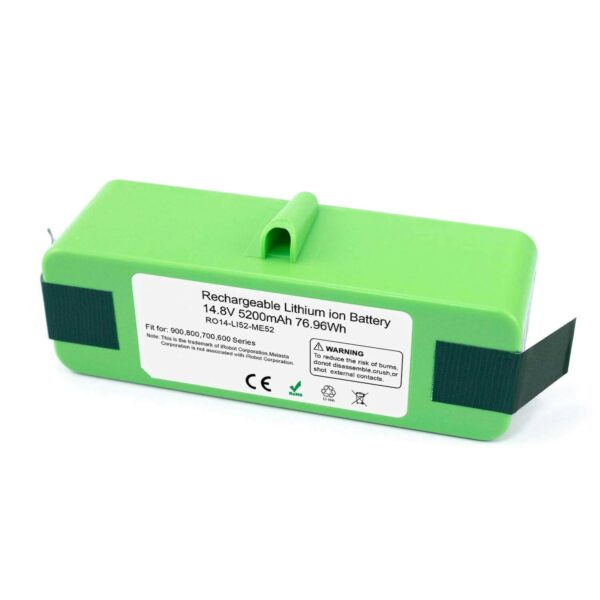 Bateria de Alta Capacidade para iRobot Roomba Séries 600, 700, 800 - 14.4V 5200mAh - Compatível com QT-860