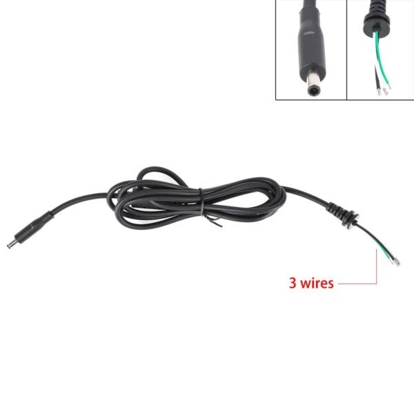 CABO DE ALIMENTAÇÃO DC JACK/CABO 130W MACHO 4.5*3.0MM COM LED PARA DELL 1.8M CABO DE PLUGUE DC 4.5*3.0MM 1.8M 130W