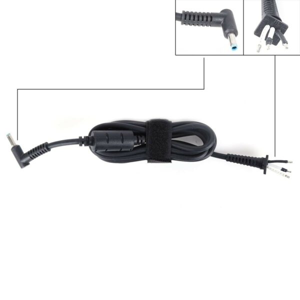 CABO DE ALIMENTAÇÃO DC JACK/CABO 200W MACHO 4.5*3.0MM COM LED PARA HP 1.5M CABO DE PLUGUE DC 4.5*3.0MM 1.5M