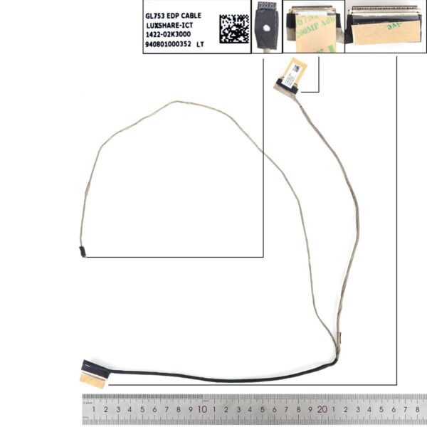 Cabo LCD/LED para Portátil AUSU GL753 - Compatível com P/N 1422-02K3000 | Green Computer