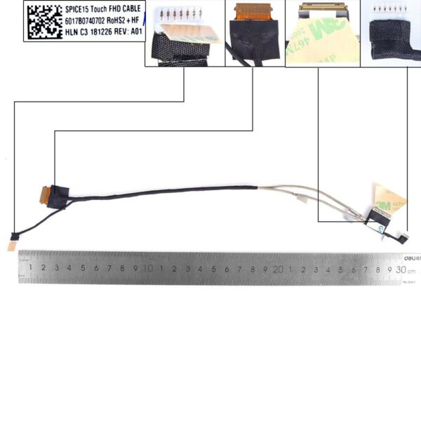 CABO LCD/LED HP 15-AS TPN-I125 30PIN 0.5 COM TOUCH FHD 6017B0740702