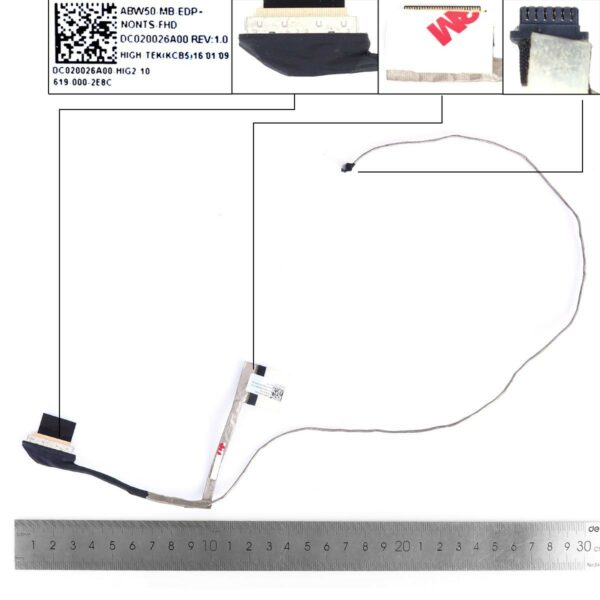 CABO LCD/LED HP ENVY 15T-AE 15-AE 15-AH TPN-C122 30PIN 0,5 DC020026A00