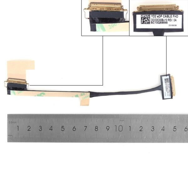 Cabo LCD/LED para Portátil Lenovo ThinkPad X1 Carbon (6ª Geração 2018) - P/N: 01YR427, SC10Q59888, DC02C00BU10