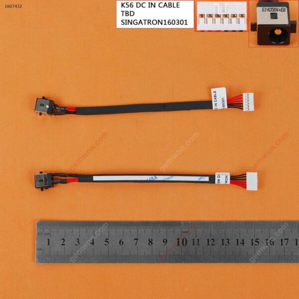 CONECTOR/CABO DC ASUS K56 K56C K56CA K56CM, ASUS S56 S56C S56CA S56CB, ASUS X550C (COM FIO) PJ636