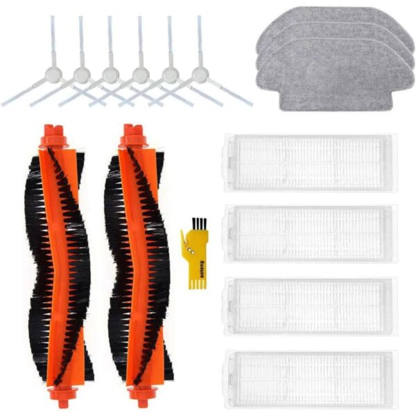 Kit Acessórios Aspirador Robô Xiaomi Mop 2S - Escovas Filtros Panos