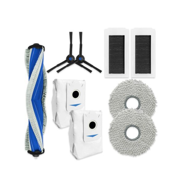 Kit de Peças de Reposição para Aspirador Robô Ecovacs Deebot X5 Series - Rolo, Escovas, Mops, Filtros e Sacos