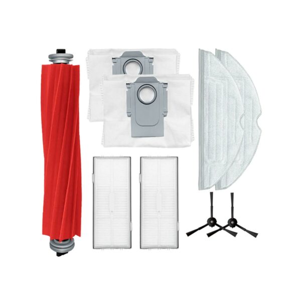 Kit de Peças de Reposição para Aspirador Roborock S7 Max Ultra, S7 MaxV Ultra, S7 Pro Ultra - Inclui Rolo, Escovas, Filtros, Sacos e Pano