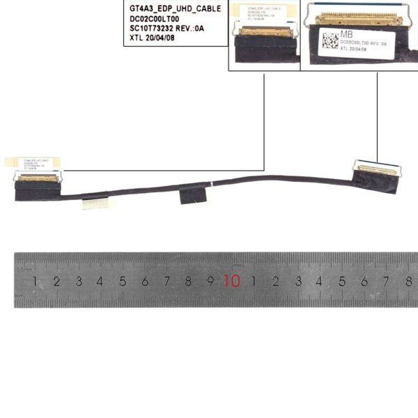 LENOVO THINKPAD T490S T495S T14S FT491 01YN276 40PIN UHD LCD/LED CABO. DC02C00LT00