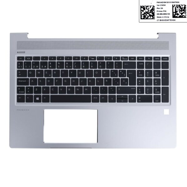 TAMPA SUPERIOR HP PROBOOK 450 G6 G7 455 G6 G7 COM TECLADO SP PRATA