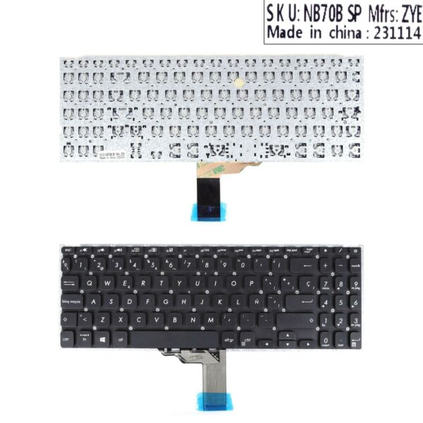 Teclado para Portátil Asus X515 X515DA X515EA X515J X515JA X515UA X515MA Preto