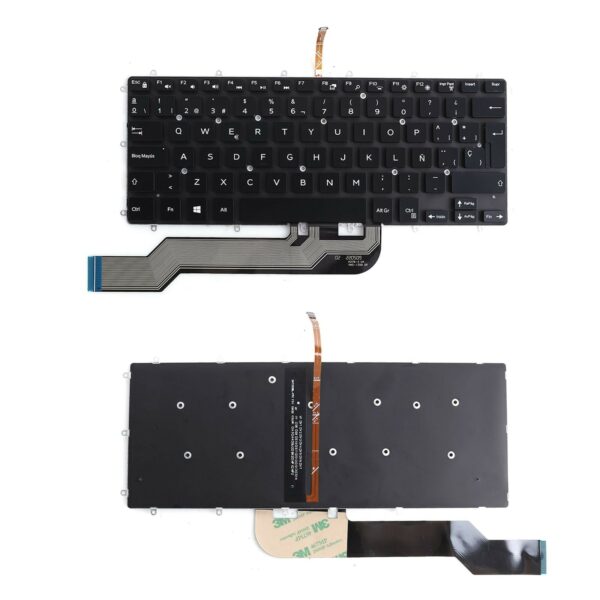 Teclado para Portátil Dell Inspiron 14 Series (7460, 7466, 7467, 7560, 3379, 3490) Preto com Luz de Fundo