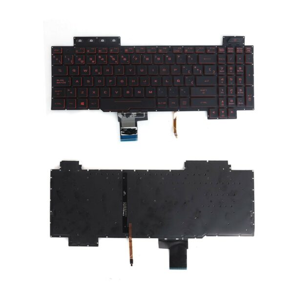 Teclado para Portátil ASUS FX505 FX504 FX705 FX80 Retroiluminado Preto