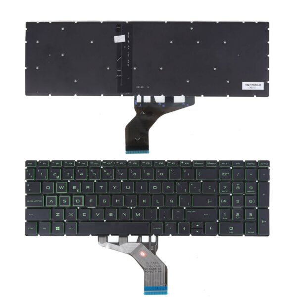 Teclado para Portátil HP Pavilion 15-DA 250 255 G7 Preto Retroiluminado - Layout Espanhol
