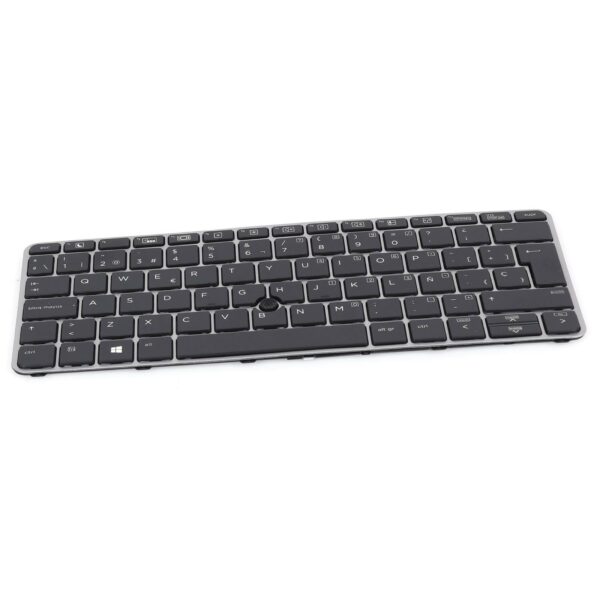 Teclado Retroiluminado Preto Espanhol para Portátil HP 820 G3 G4, 725 G3 G4, 828 G3 G4 com PointStick - PN: 12-0152D-DZ01-K19
