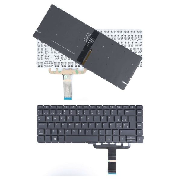 Teclado para Portátil HP ProBook 440 G8 445 G8 Preto com Retroiluminação - Layout Espanhol