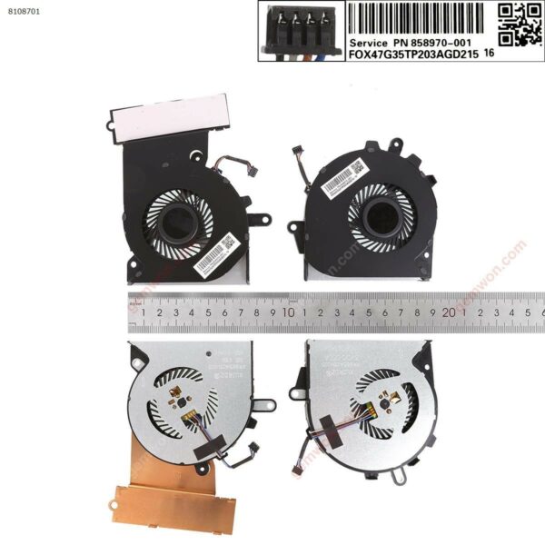 VENTOINHA CPU + GPU PARA PORTÁTIL HP PRO TPN-Q194 15-CE 3PLUS