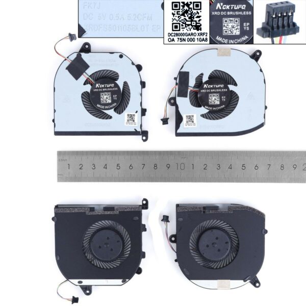 VENTOINHAS CPU + GPU PARA PORTÁTIL DELL XPS15 9570 7590 M5530 M5540 P56F