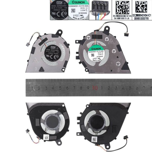 Ventoinha para Portátil Lenovo Air-14, S550, IdeaPad FLEX 14 - Compatível com EG50040S1