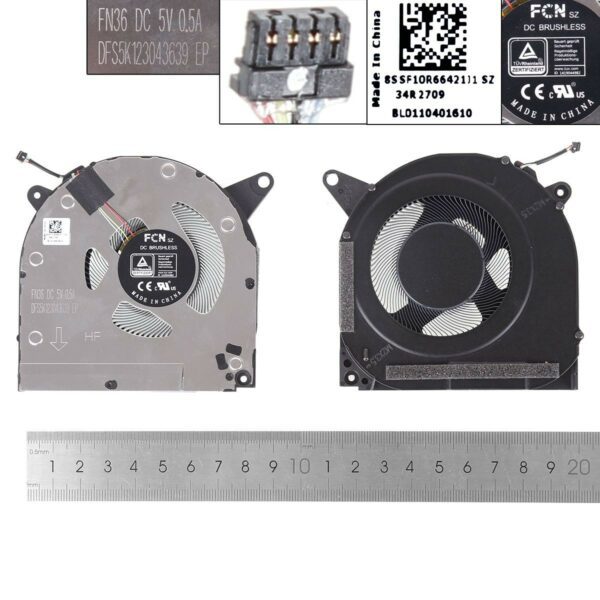 Ventoinha GPU para Portátil Lenovo R9000X Y9000X 2021 5V - Peça de Reposição
