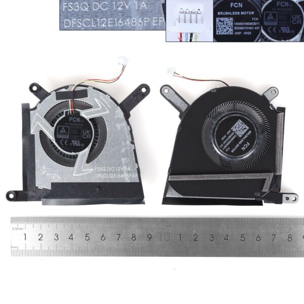 Ventoinha de Refrigeração para Portátil ASUS Pro 5 FX607 FA607 Series - Peça de Substituição