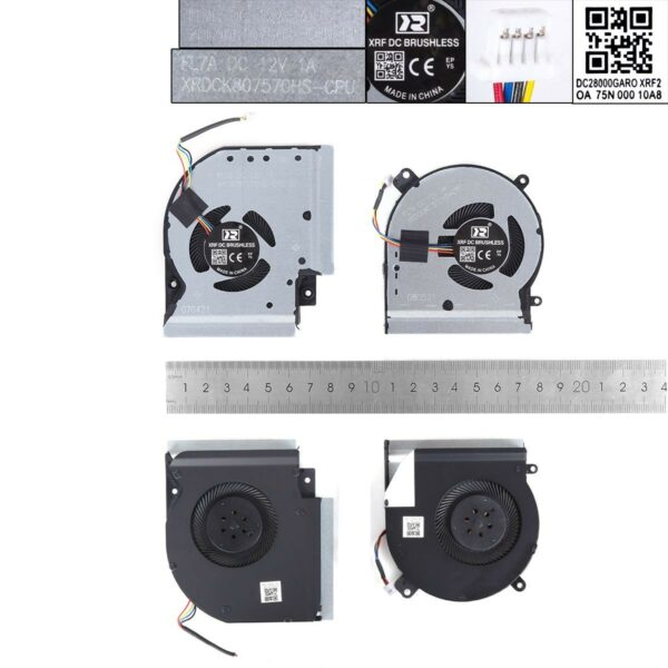 Ventoinhas para Portátil ASUS ROG Strix GL504 Series (GL504G, GL504GS, GL504GM, GL504GV)