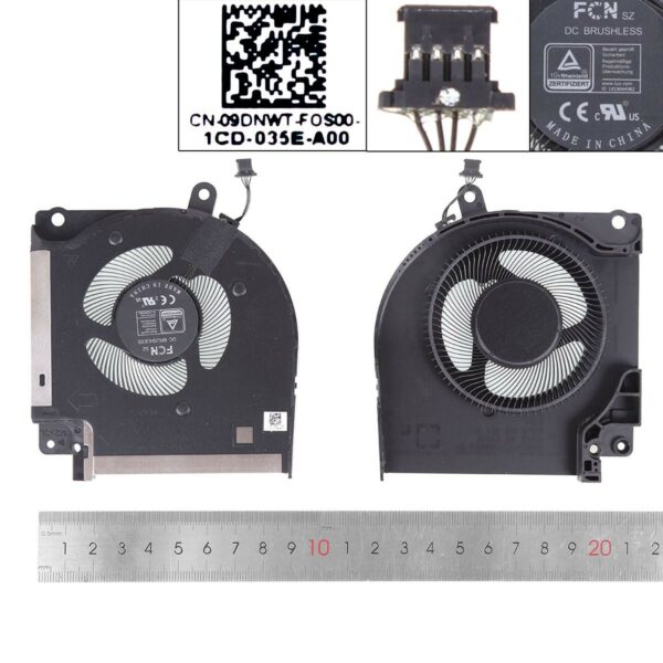 Ventoinha GPU para Portátil Dell Alienware X17 R1 R2 - PN: 09DNWT, 0X63JW