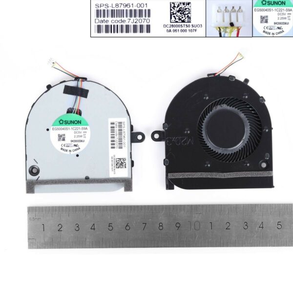 Ventoinha CPU para Portátil HP Envy 17M-CG TPN-C146 L87961-001