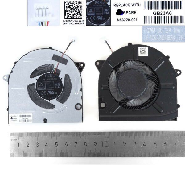 Ventoinha para Portátil HP Pavilion 16-AB Series 12V - Compatível com TPN-W161, N63219-001