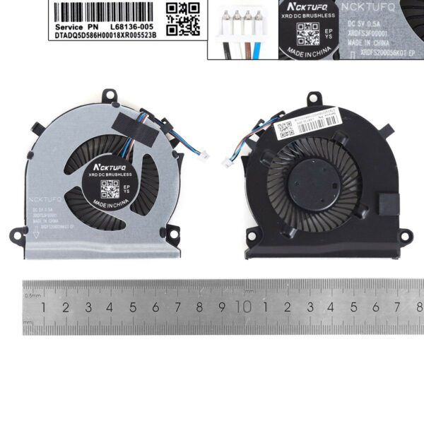 VENTILADOR DE PORTÁTIL HP PAVILION GAMING 15-EC 15-EC0013DX DC5V 0.5A 4PIN CPU COPY HIGH)