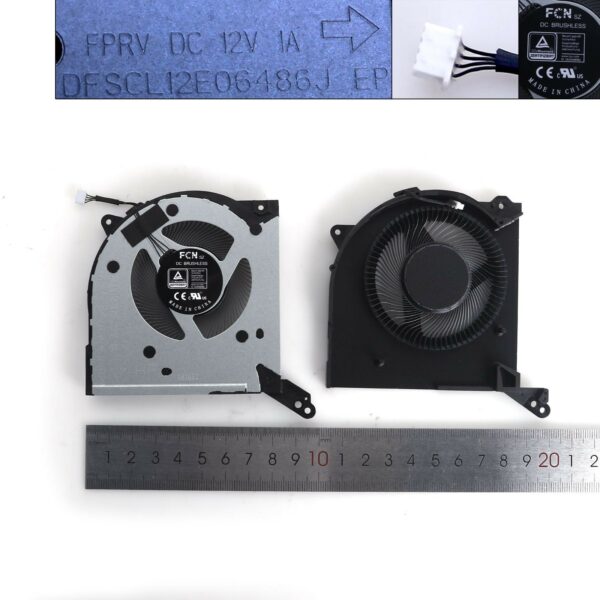 Ventoinhas CPU + GPU para Portátil Lenovo Legion Y9000K IAX7 R9000K 2022 e Legion 7 16IAX7 - 12V