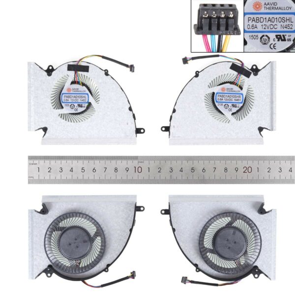VENTOINHAS PARA PORTATIL MSI GP76 GE76 WE76 MS-17K2 MS-17K3 PABD1A010SHL PABD1A010SHR N451 N452