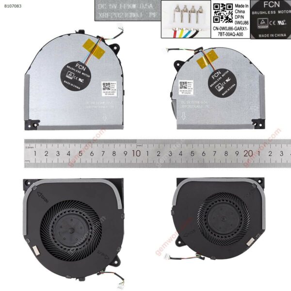 VENTOINHA CPU + GPU PARA PORTÁTIL LENOVO Y7000 Y530-15ICH-1060