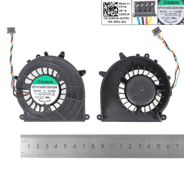 Ventoinha para Portátil Dell Optiplex 3020, 3020M, 9020, 3040 - CN-02N51K