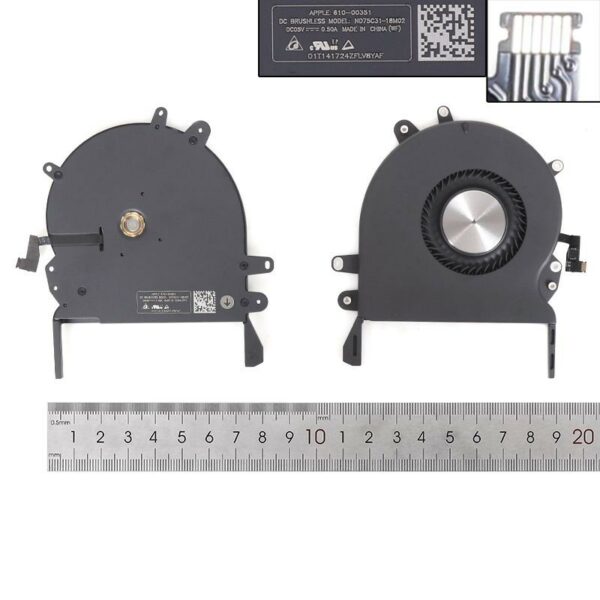 VENTOINHA GPU PRETA PARA PORTATIL APPLE MACBOOK PRO RETINA 16 A2141 610-00354-01