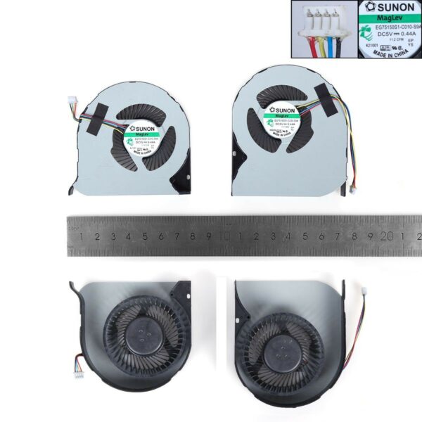 Ventoinha de Refrigeração CPU + GPU para Portátil Dell Precision 7510, 7520, M7520