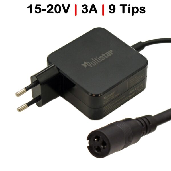 Carregador Universal de Parede Ultra Portátil 45W com 9 Conectores - Compatível com Sony, Samsung, Toshiba, Asus, Lenovo e Acer