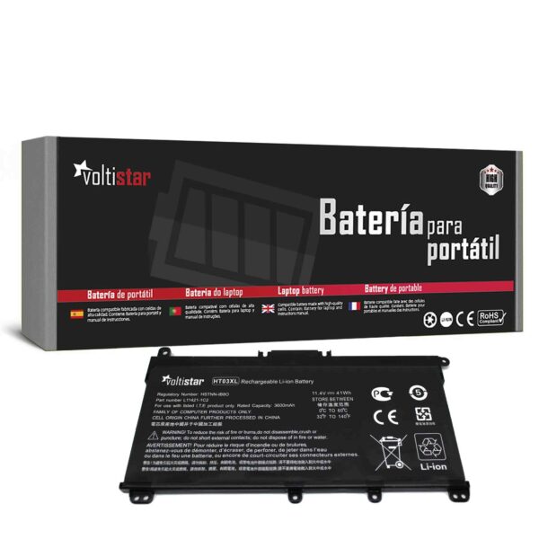 Bateria para Portátil HP HT03XL - Compatível com HP 14-CE, 14-CF, 14-CK, 14-CM, 14-DG, 14-DF Series (11.34V/11.4V, 3400mAh)