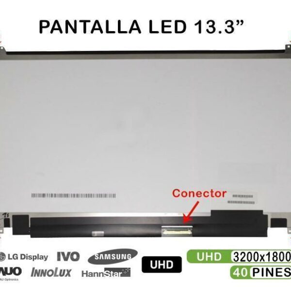 ECRÃ LED DE 13,3" PARA LAPTOP LTN133YL04-P01 QHD+