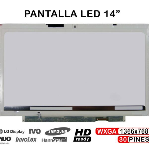 ECRÃ LED DE 14" PARA PORTATIL FUJITSU LIFEBOOK U772 SERIES LP140WH6-TSA2 LP140WH6-TSA3