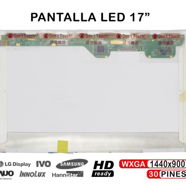 Ecrã LCD 17" WXGA para Portátil - Compatível LP171W01, LP171WP4, B170PW06 e Mais