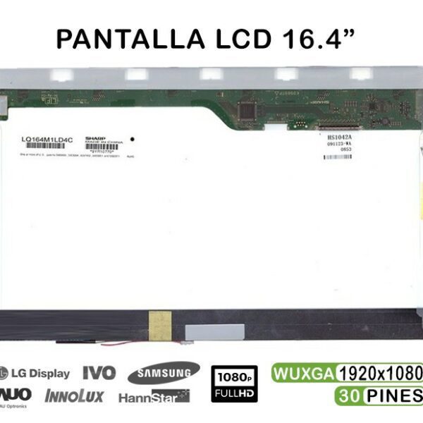 Ecrã LCD 16.4" WUXGA (1920x1080) 30 Pinos para Portátil Sony VAIO VPCF13M1E - LQ164M1LD4C