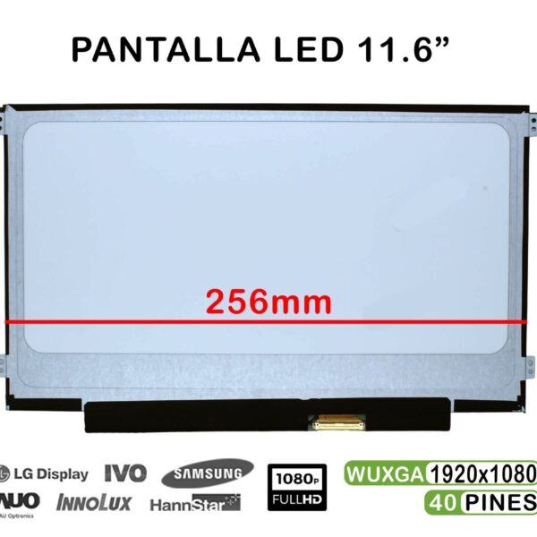 ECRÃ LED 11,6" PARA PORTÁTIL B116XAB01.0 30 PINOS