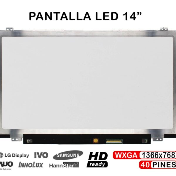 Ecrã LED Tátil 14" WXGA (1366x768) para Portátil AUO B140XTT01.0 - Substituição Original Green Computer